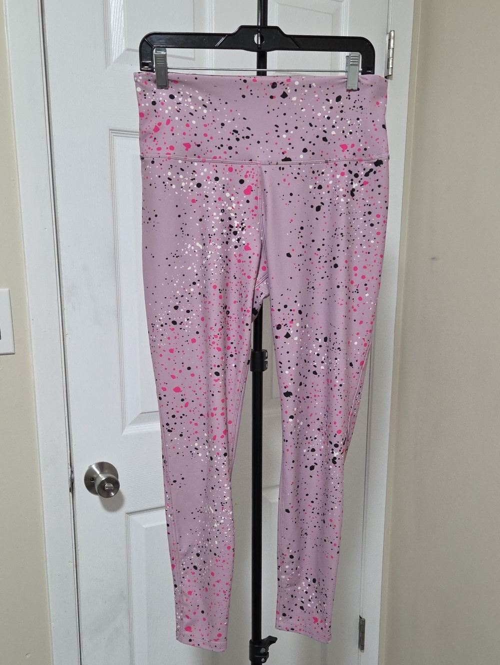 Reebok Pink Splatter Print Leggings